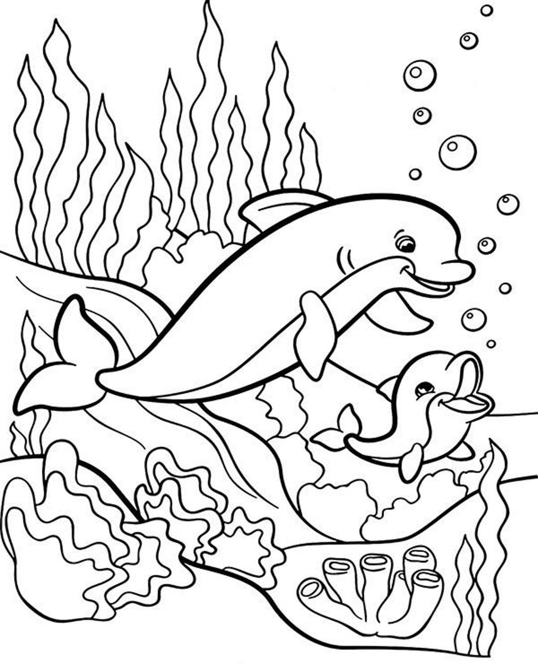 10 Dolphin themed Coloring Pages Etsy 10 Dolphin themed Coloring Pages Etsy