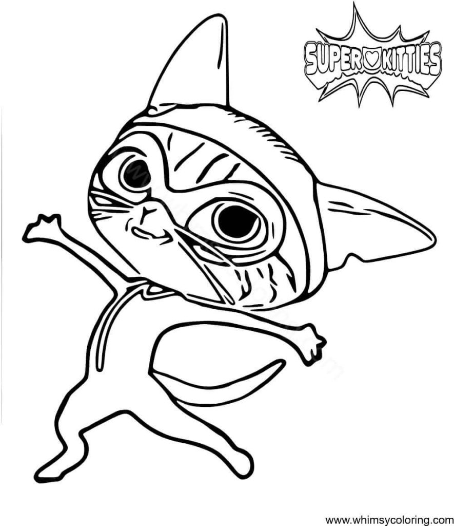 super kitties coloring pages