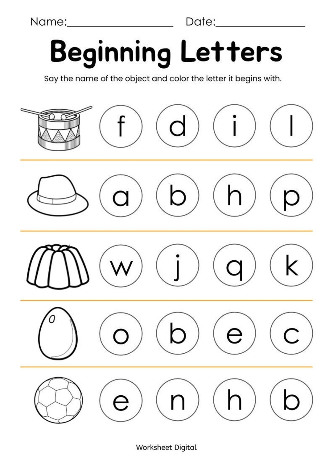 10 Printable Beginning Letters Worksheets For Kindergarten Preschool Homeschool Educational Printables Etsy 10 Printable Beginning Letters Worksheets For Kindergarten Preschool Homeschool Educational Printables Etsy