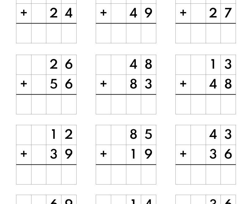 10 Printable Two Digit Addition Worksheets Double Digit Addition Worksheets 1st Grade 2nd Grade Made By Teachers