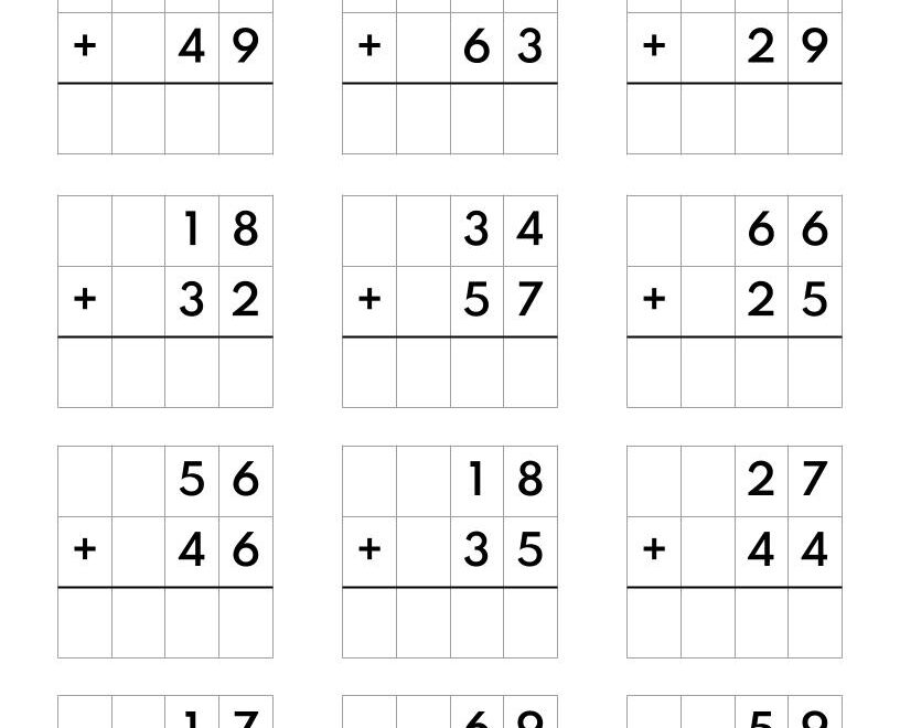 10 Printable Two Digit Addition Worksheets Double Digit Addition Worksheets 1st Grade 2nd Grade Made By Teachers