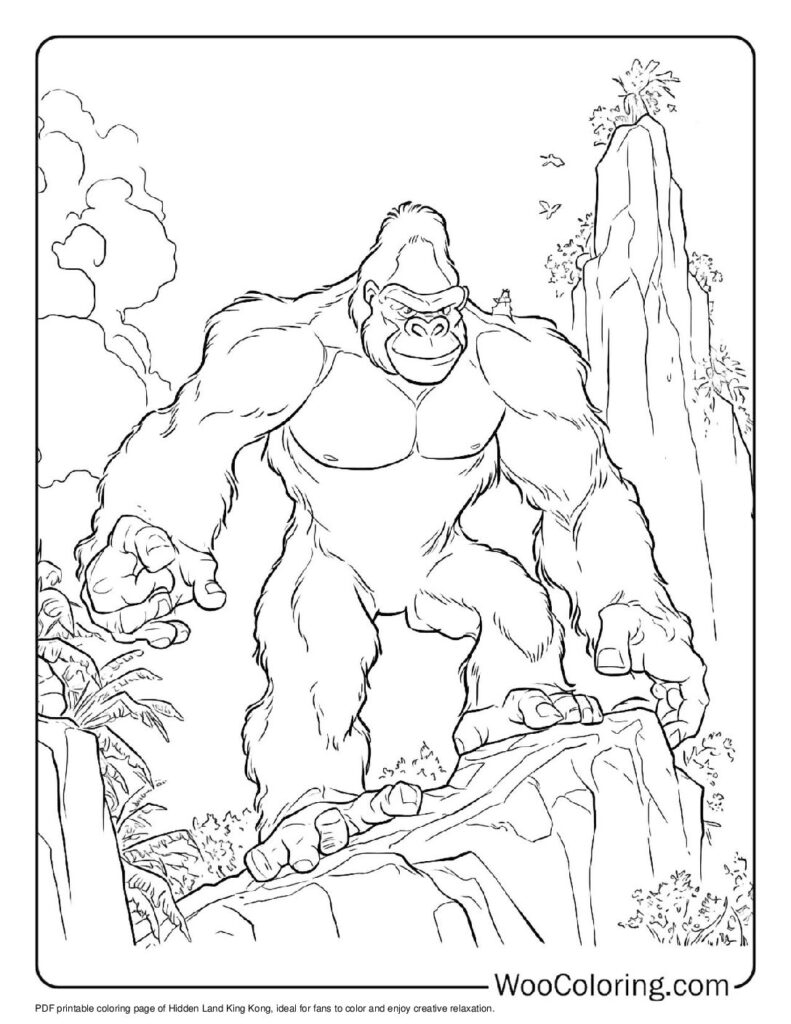 100 King Kong Coloring Pages Free PDF To Print Woo Coloring