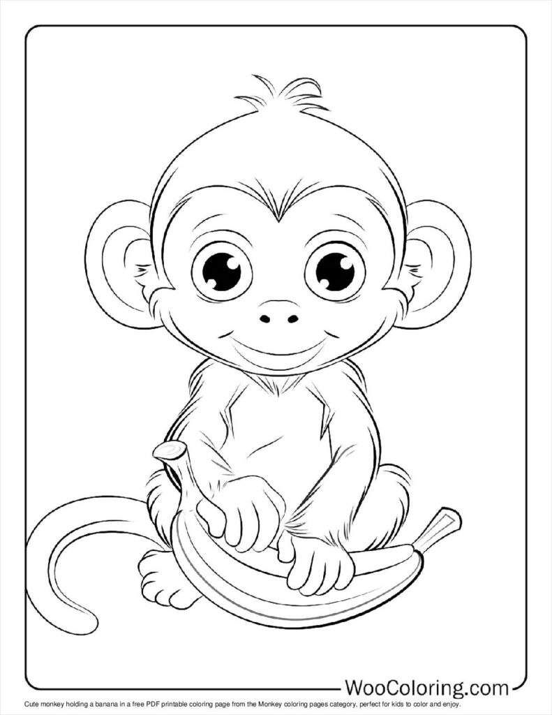 printable monkey coloring pages