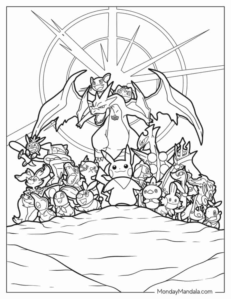 pokemon coloring page printable