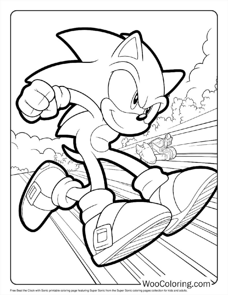 100 Super Sonic Coloring Pages Free PDF To Print Woo Coloring