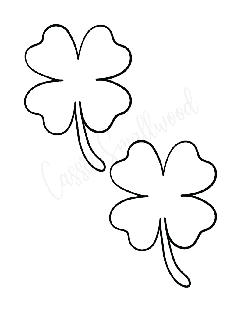 12 Cute Four Leaf Clover Printable Templates FREE Cassie Smallwood