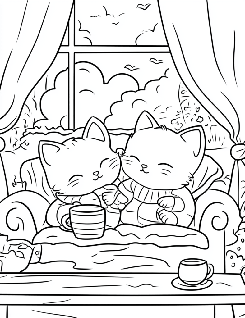 16 Cozy Friends Coloring Pages Fun For Kids And Adults Alike