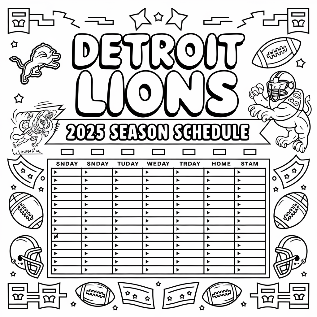 detroit lions printable schedule