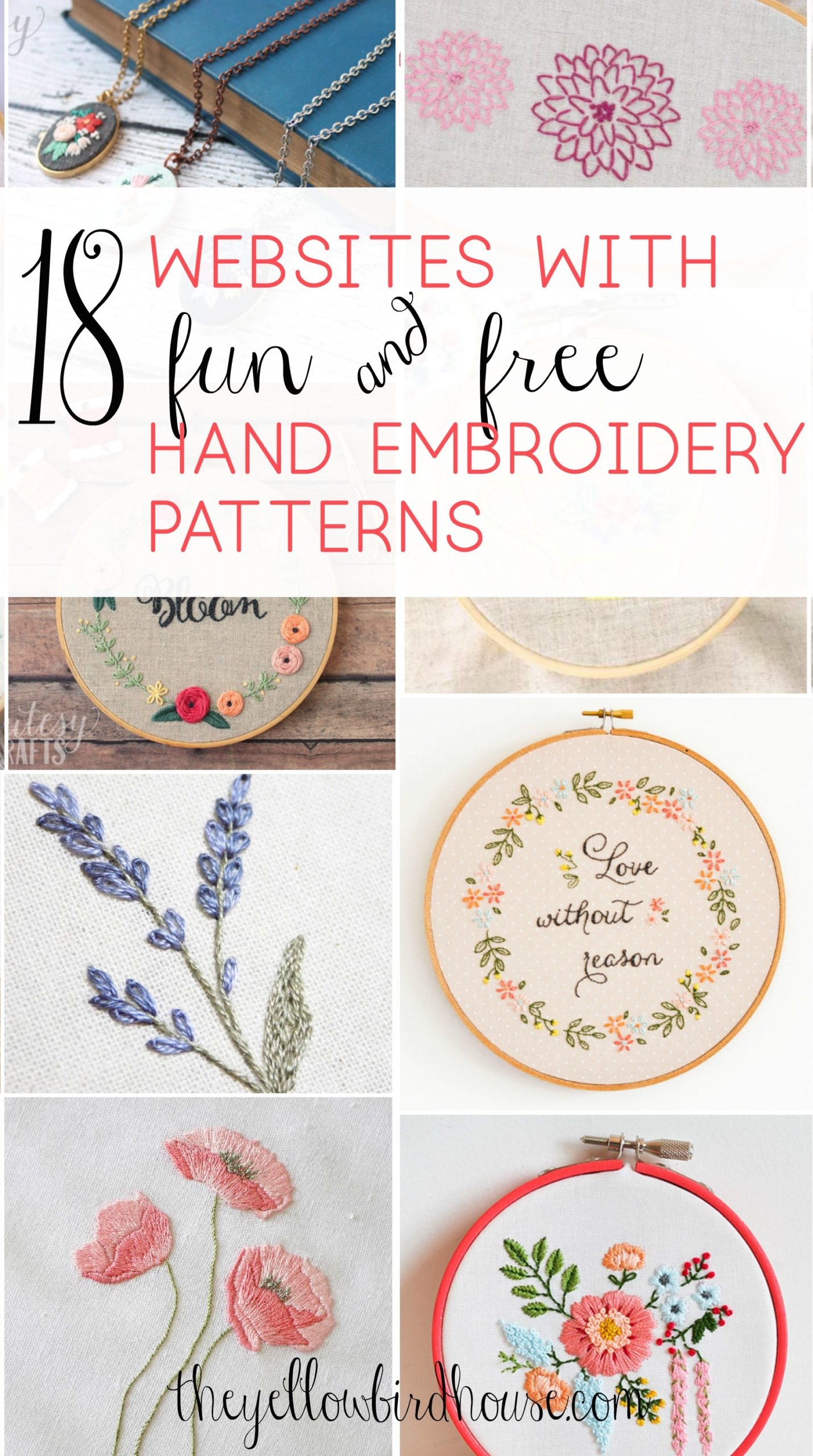 17 Sites With Fun And Free Hand Embroidery Patterns 17 Sites With Fun And Free Hand Embroidery Patterns