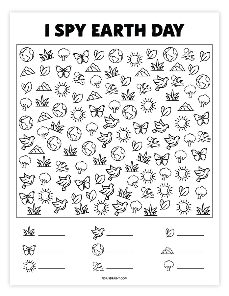 18 Free Printable Earth Day Games And Activities Pjs And Paint