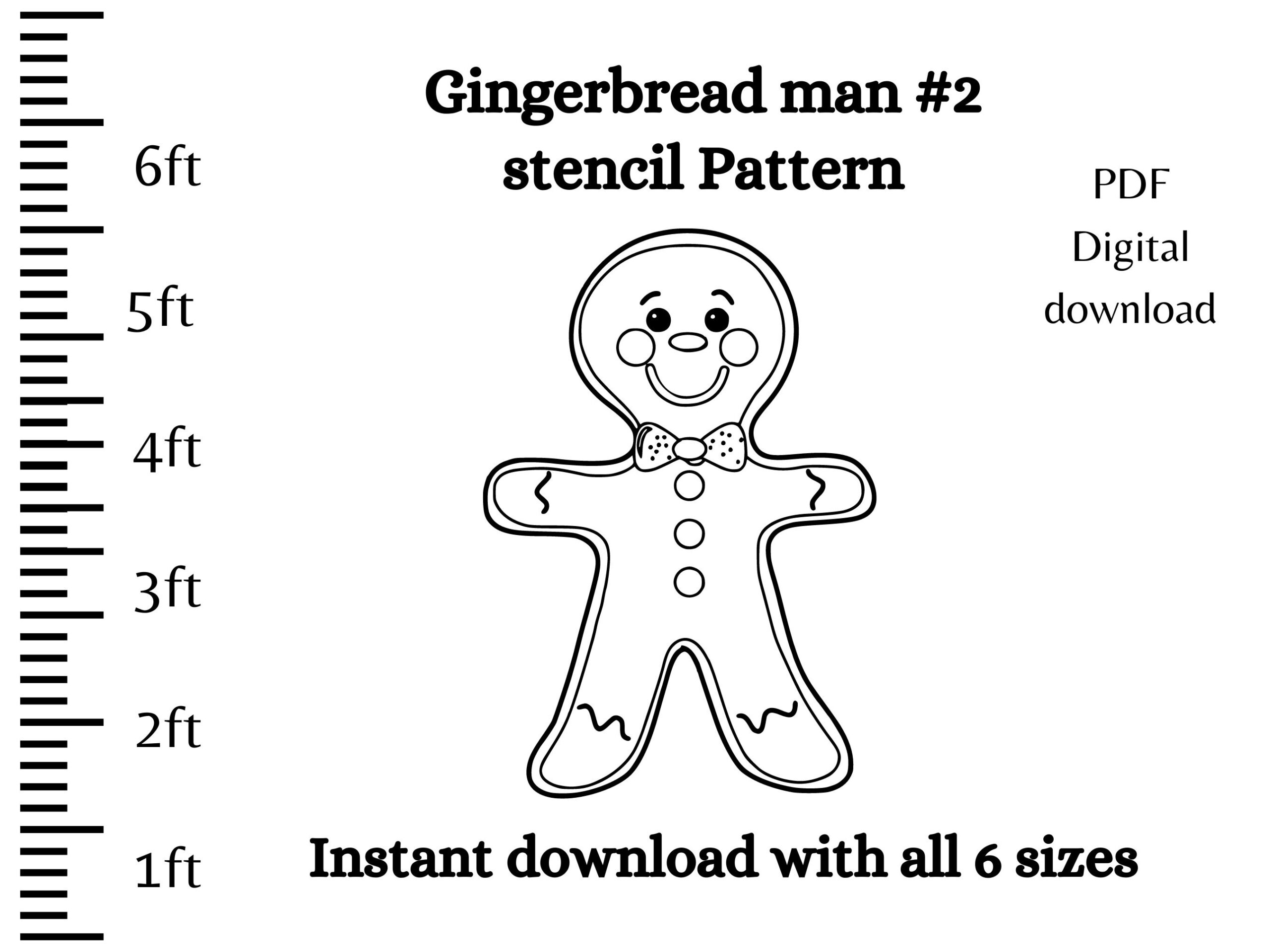 1ft 2ft 3ft 4ft 5ft 6ft Gingerbread Man PDF Template printable Trace And Cut Christmas Silhouette Template Stencils Christmas Yard Etsy 1ft 2ft 3ft 4ft 5ft 6ft Gingerbread Man PDF Template printable Trace And Cut Christmas Silhouette Template Stencils Christmas Yard Etsy