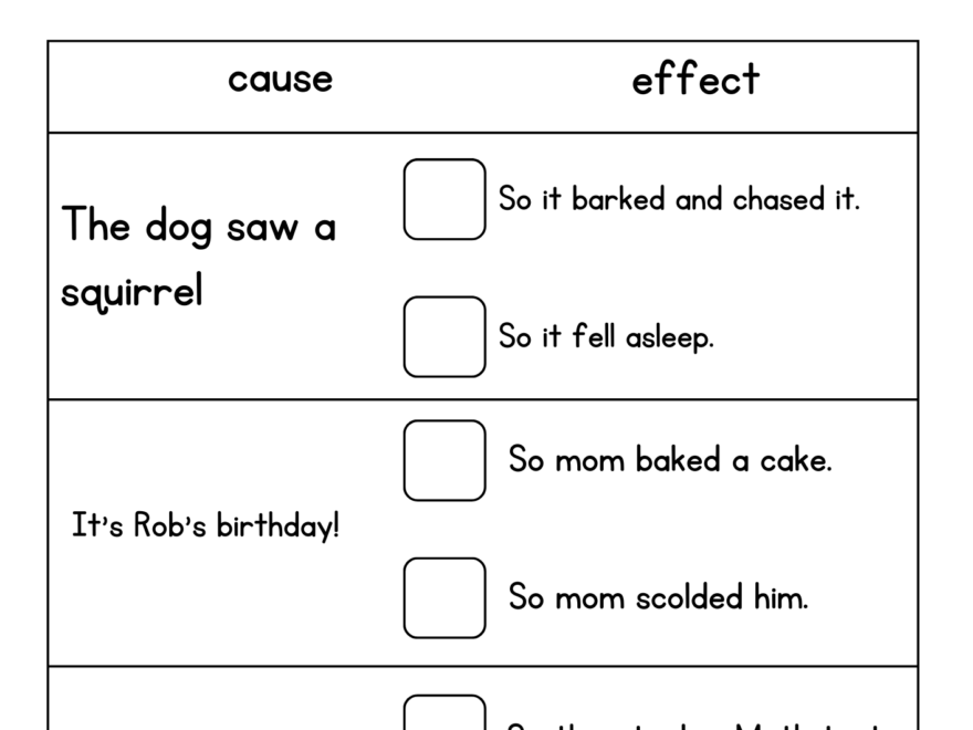 1st Grade Cause And Effect Worksheet Cause And Effect Activity Sheets For Kids Made By Teachers