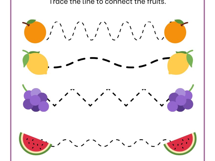 2 Printable Preschool Tracing Worksheets Trace The Lines Perfect For Homeschooling Daycares And Parents Etsy