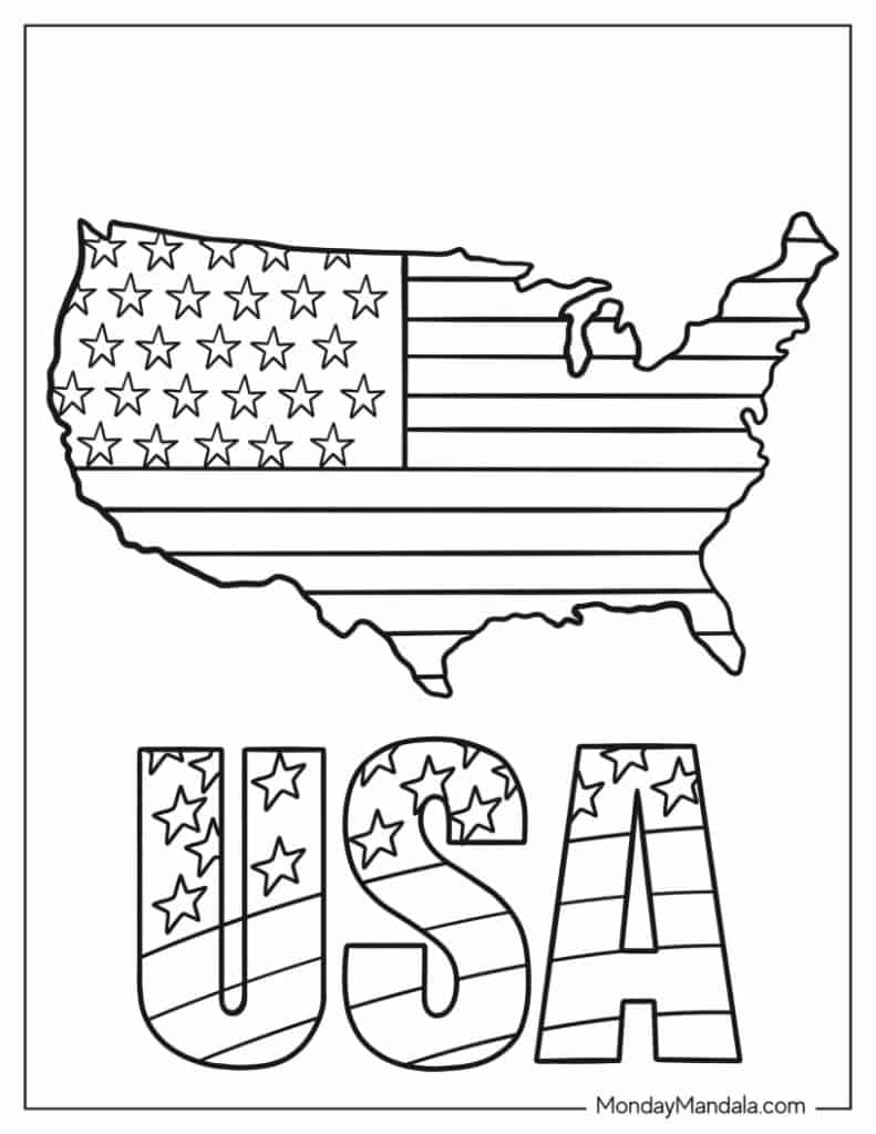 american flag coloring pages