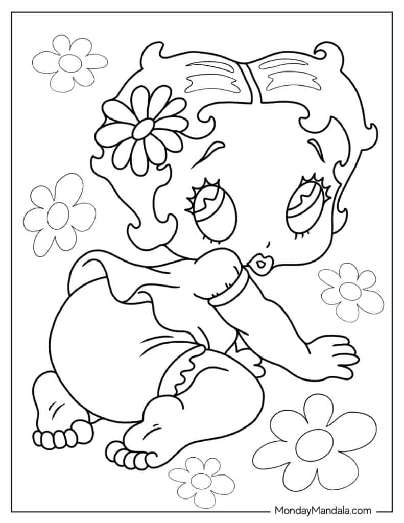 betty boop coloring pages