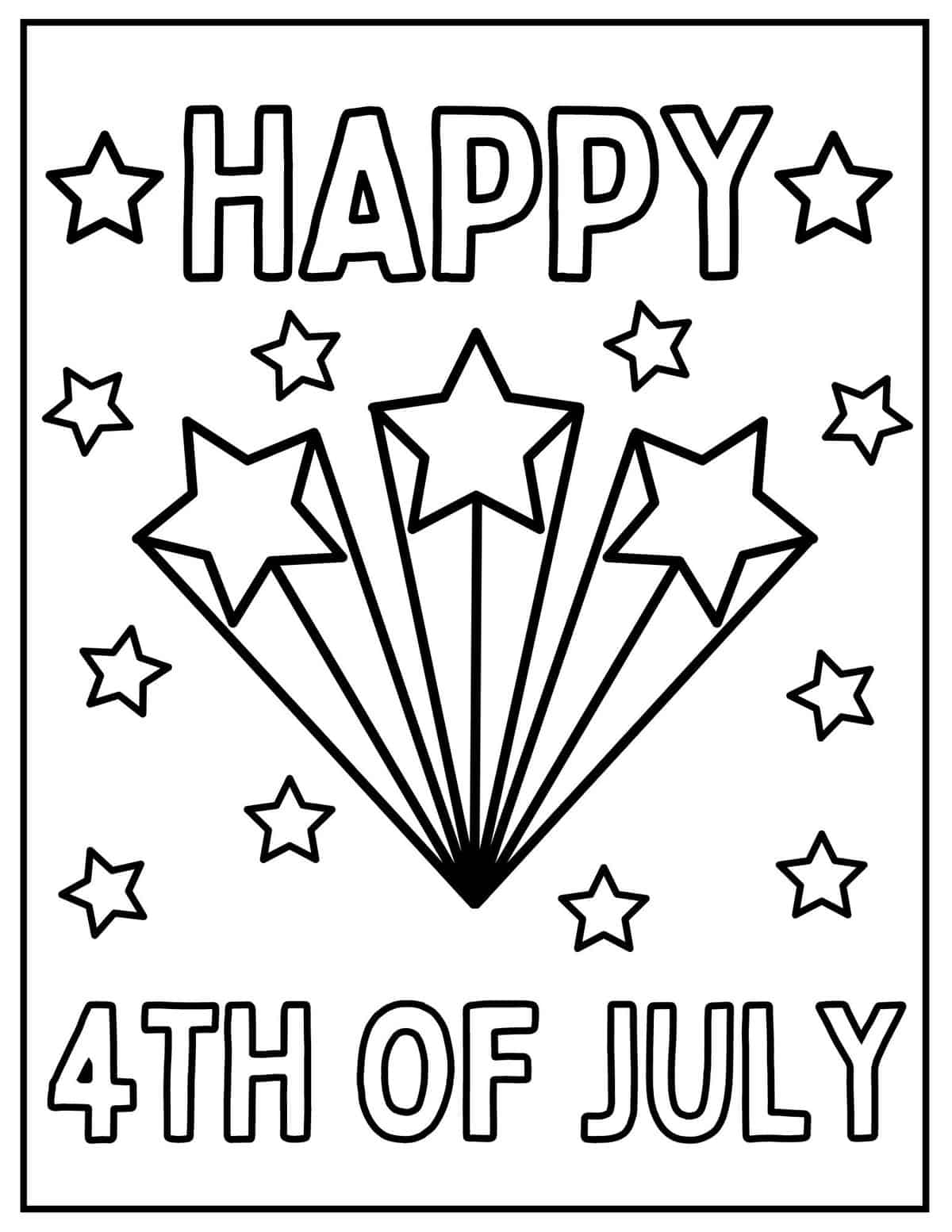 4th of july printable coloring pages