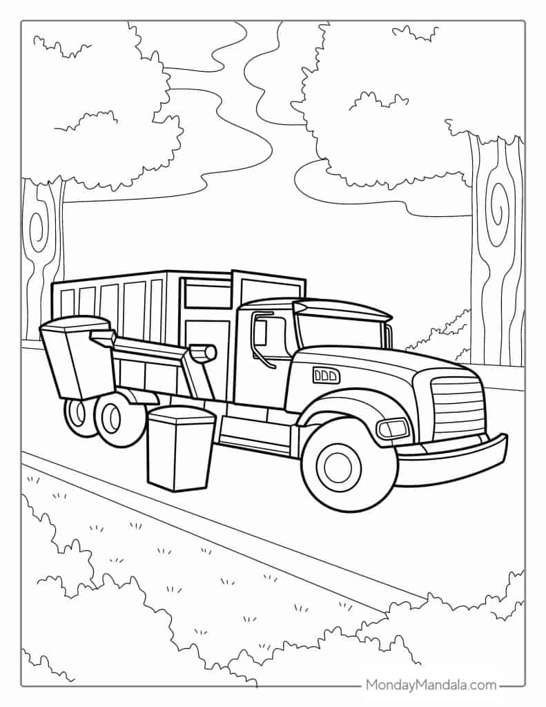 20 Garbage Truck Coloring Pages Free PDF Printables 20 Garbage Truck Coloring Pages Free PDF Printables