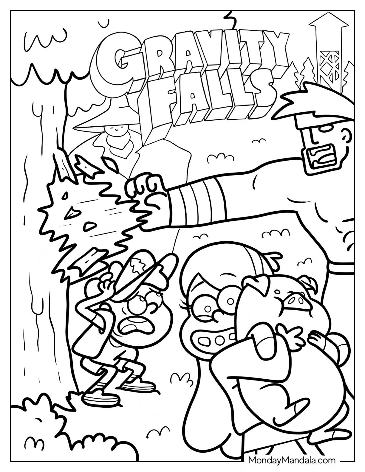 20 Gravity Falls Coloring Pages Free PDF Printables 