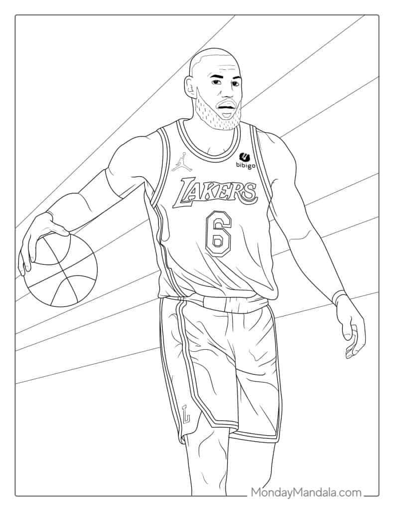 20 LeBron James Coloring Pages Free PDF Printables 20 LeBron James Coloring Pages Free PDF Printables