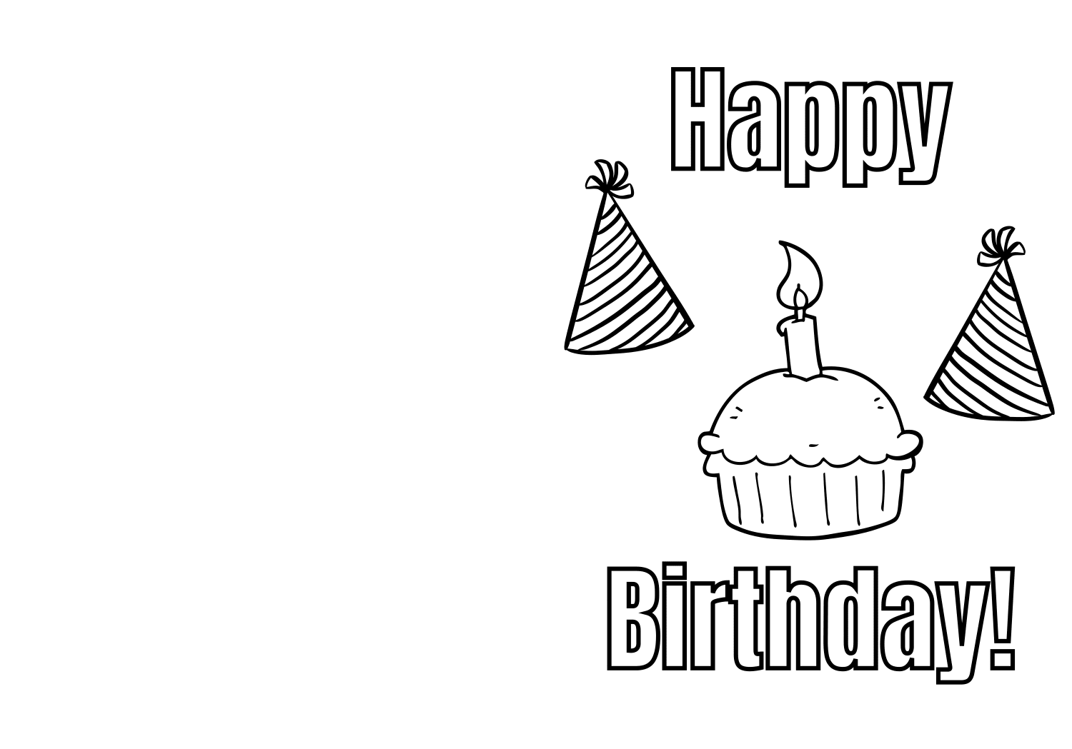 20 Printable Birthday Cards To Color Parade 20 Printable Birthday Cards To Color Parade