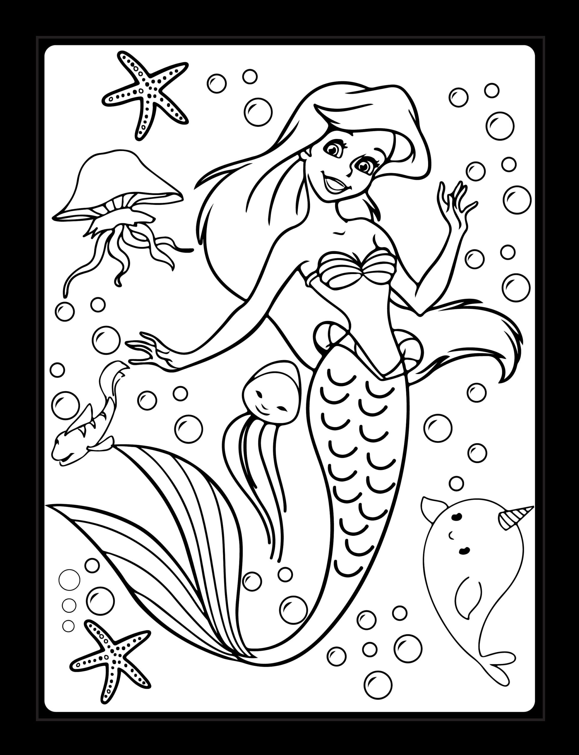 free printable mermaid coloring pages