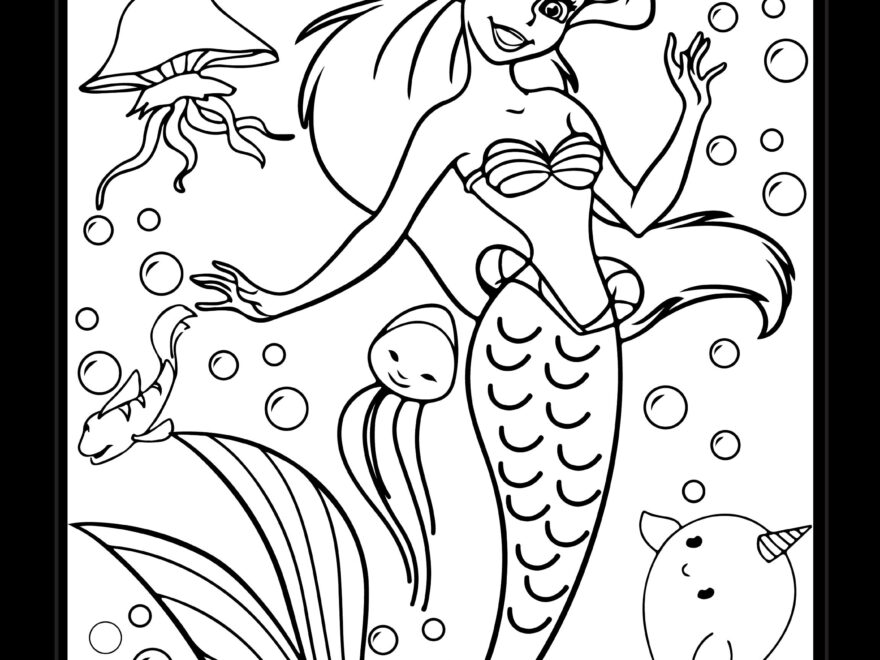 20 Printable Mermaid Coloring Pages Etsy