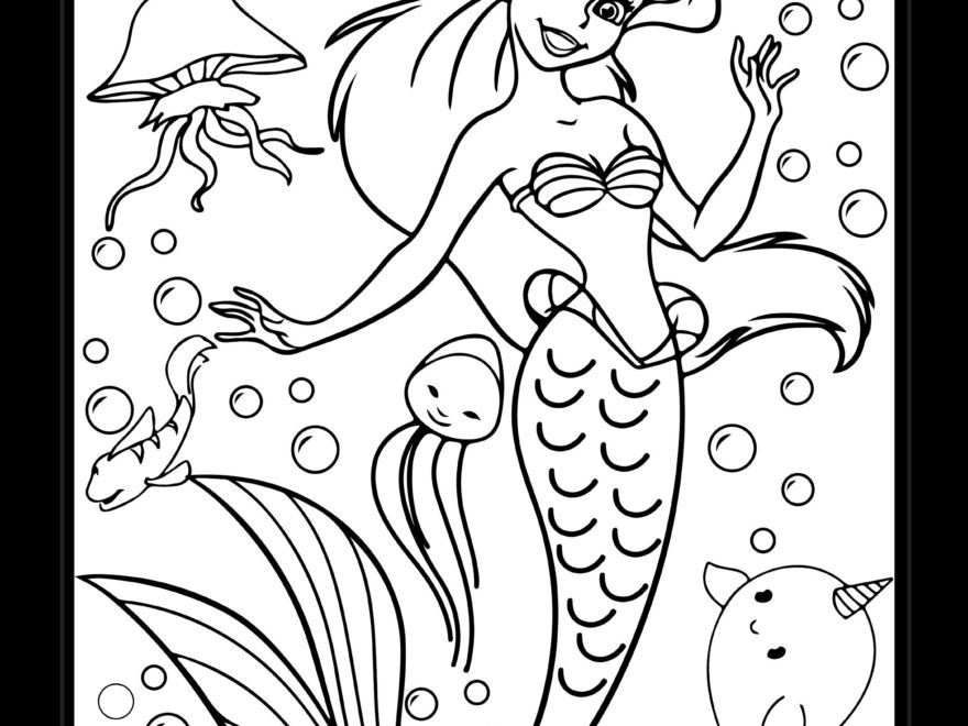 20 Printable Mermaid Coloring Pages Etsy