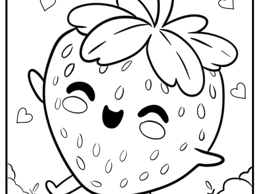 20 Strawberry Coloring Pages Free PDF Printables For Kids