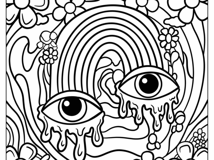 20 Trippy Coloring Pages Free PDF Printables