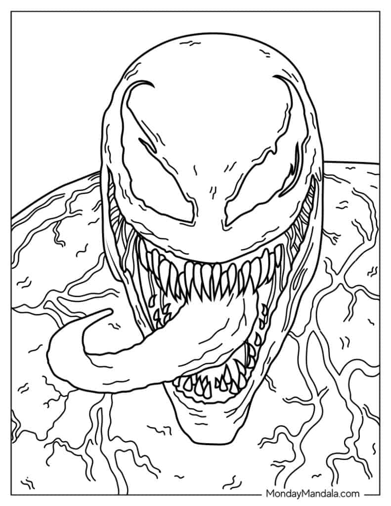 printable venom coloring pages