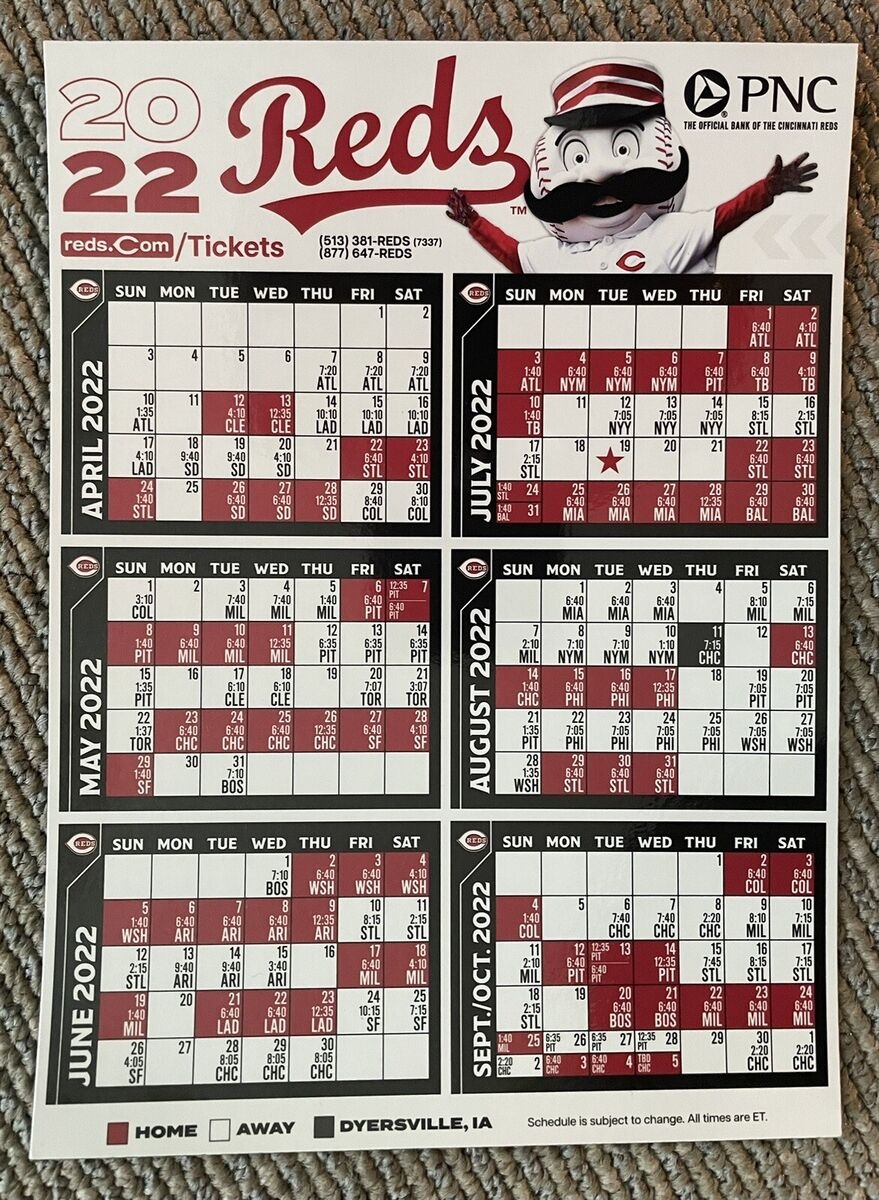 2022 Cincinnati Reds Magnetic Schedule Good Pre owned Condition EBay 2022 Cincinnati Reds Magnetic Schedule Good Pre owned Condition EBay