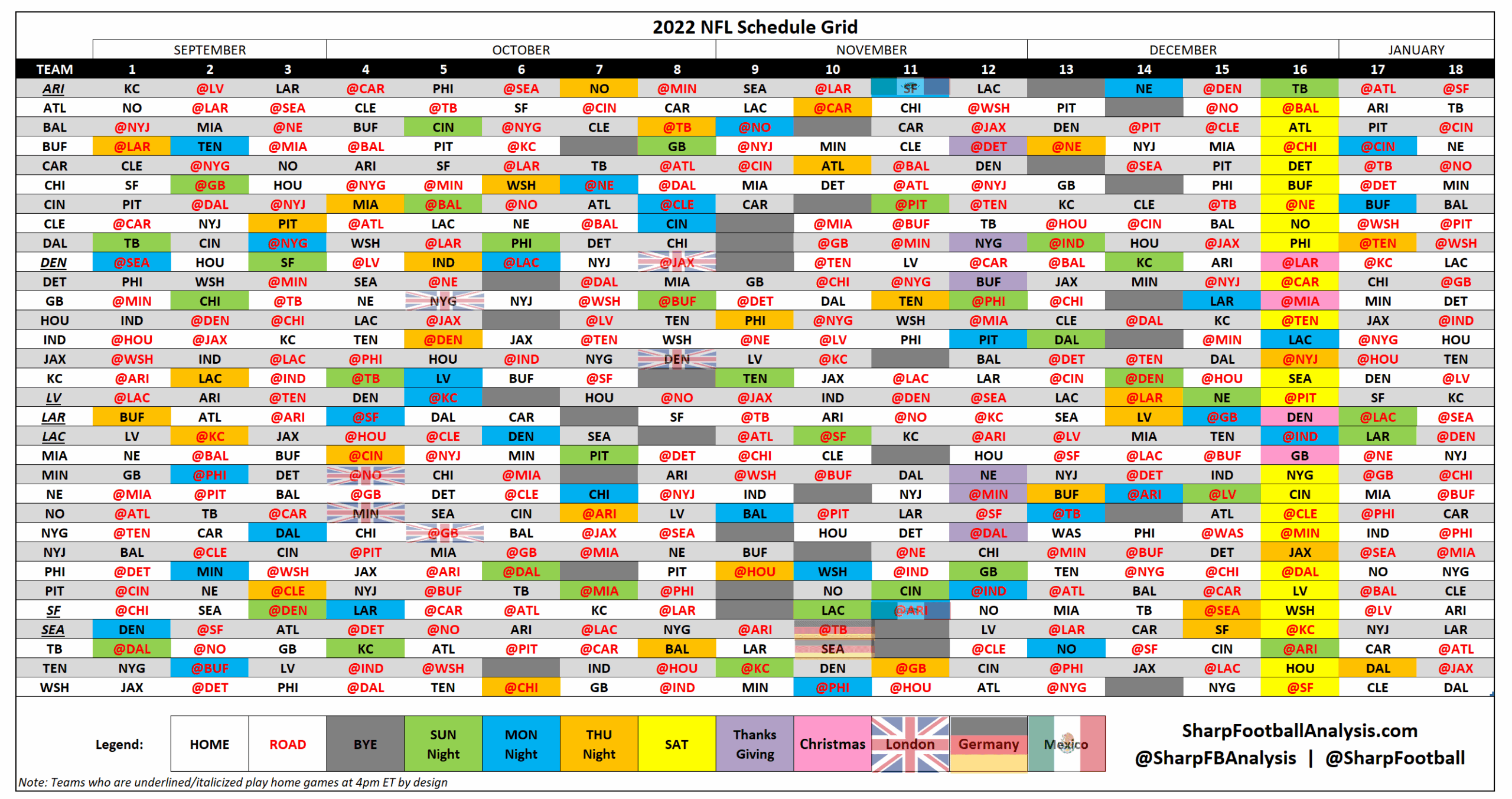 2022 NFL Regular Season Schedule Grid Strength Of Schedule Worksheets Library 2022 NFL Regular Season Schedule Grid Strength Of Schedule Worksheets Library