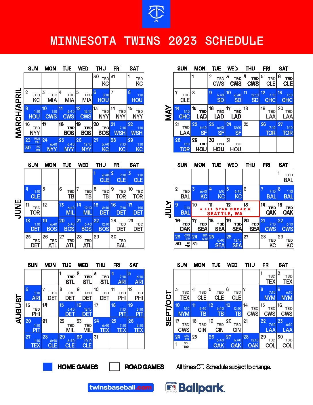2023 Printable Schedule home Times Minnesota News Network 2023 Printable Schedule home Times Minnesota News Network