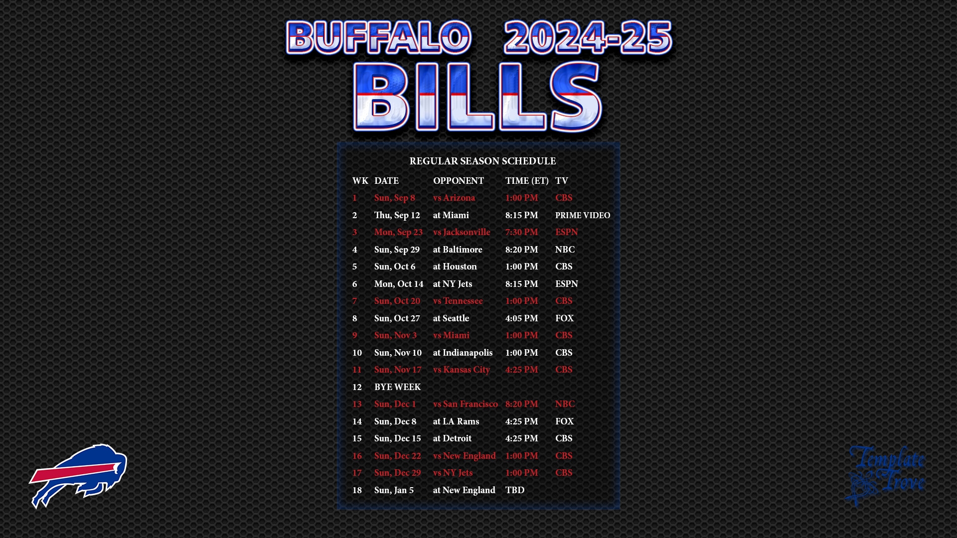 2024 2025 Buffalo Bills Wallpaper Schedule 2024 2025 Buffalo Bills Wallpaper Schedule