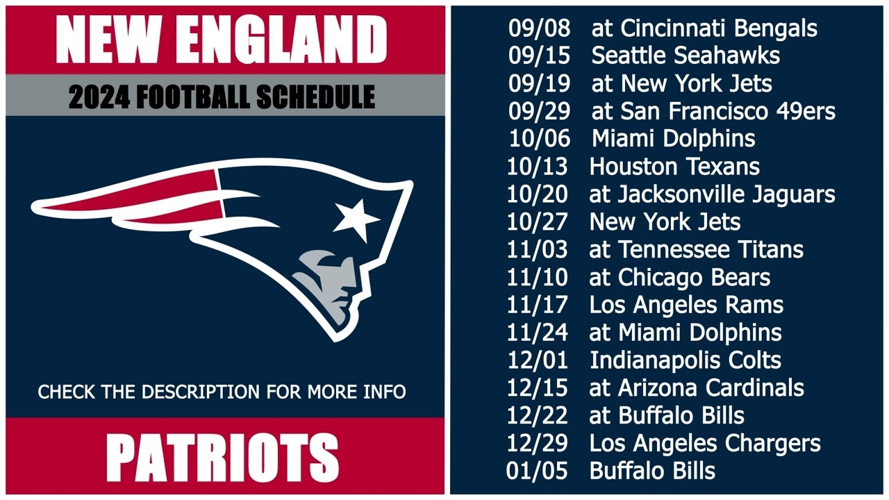 printable new england patriots schedule