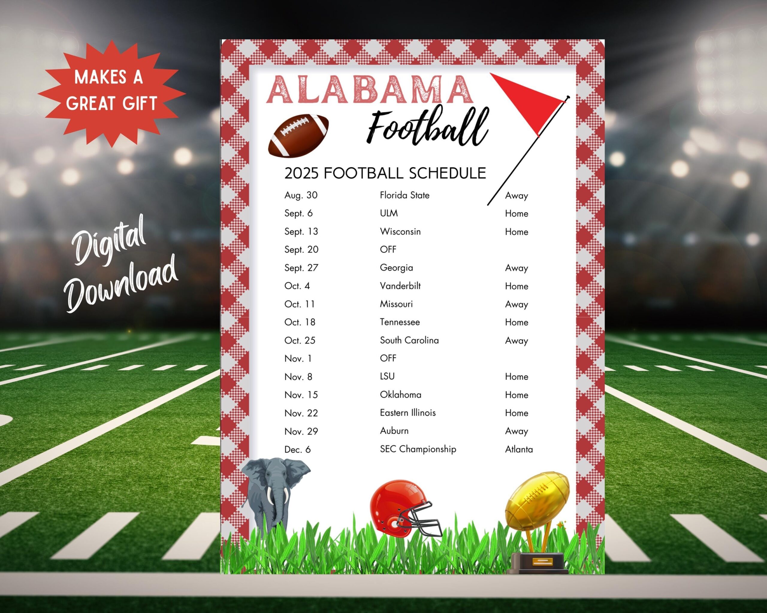 2025 Alabama Football Schedule Alabama College Football Games Printable Schedule Digital Download Etsy Australia 2025 Alabama Football Schedule Alabama College Football Games Printable Schedule Digital Download Etsy Australia