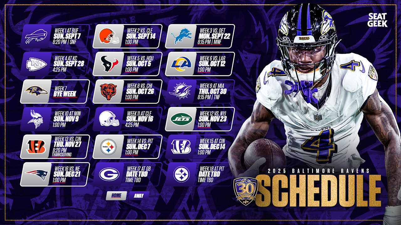 2025 Baltimore Ravens Schedule Release Baltimore Sports And Life 2025 Baltimore Ravens Schedule Release Baltimore Sports And Life