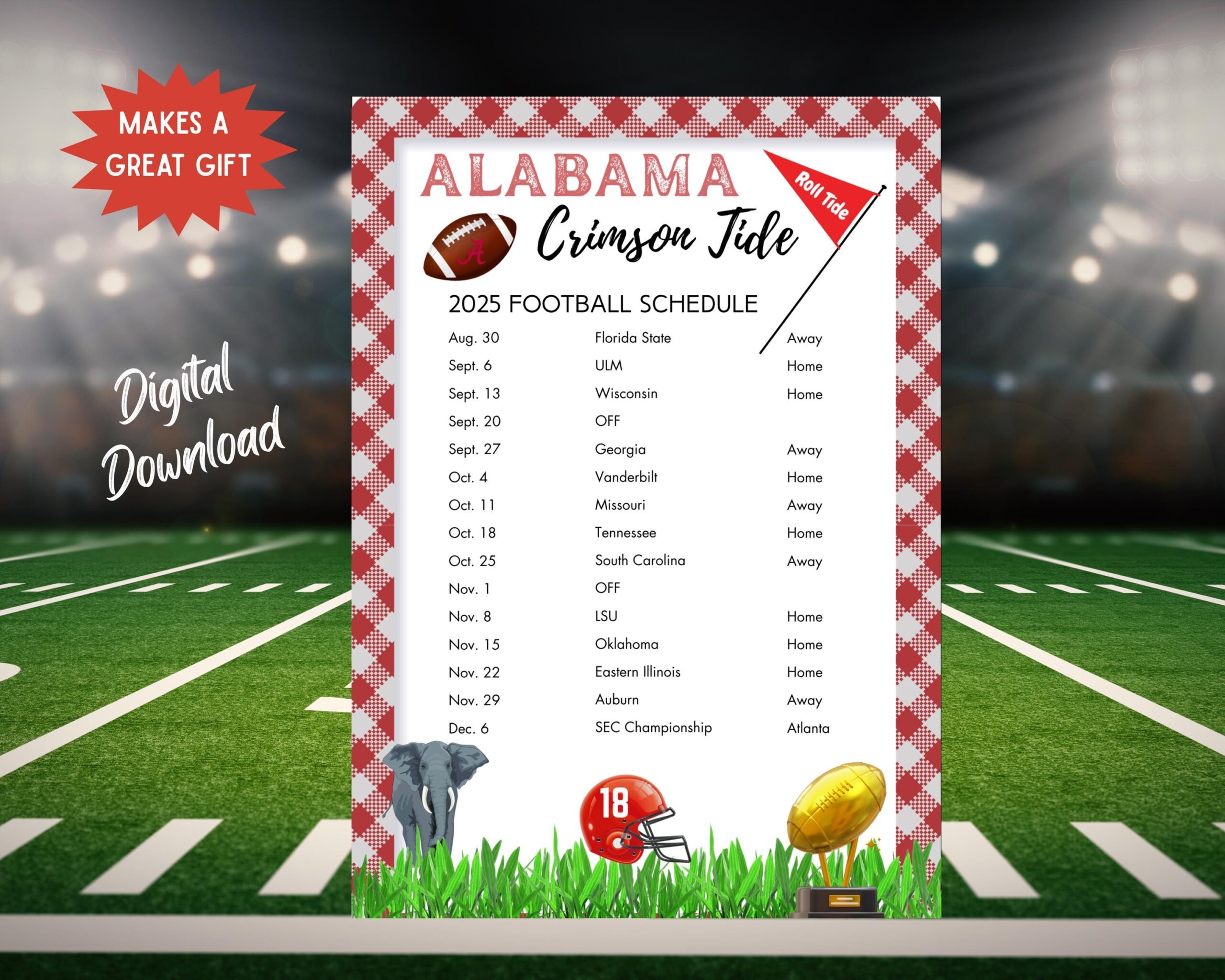 2025 University Of Alabama Football Schedule Crimson Tide Bama College Football Games Printable Schedule Alabama Fans Roll Tide Etsy UK 2025 University Of Alabama Football Schedule Crimson Tide Bama College Football Games Printable Schedule Alabama Fans Roll Tide Etsy UK