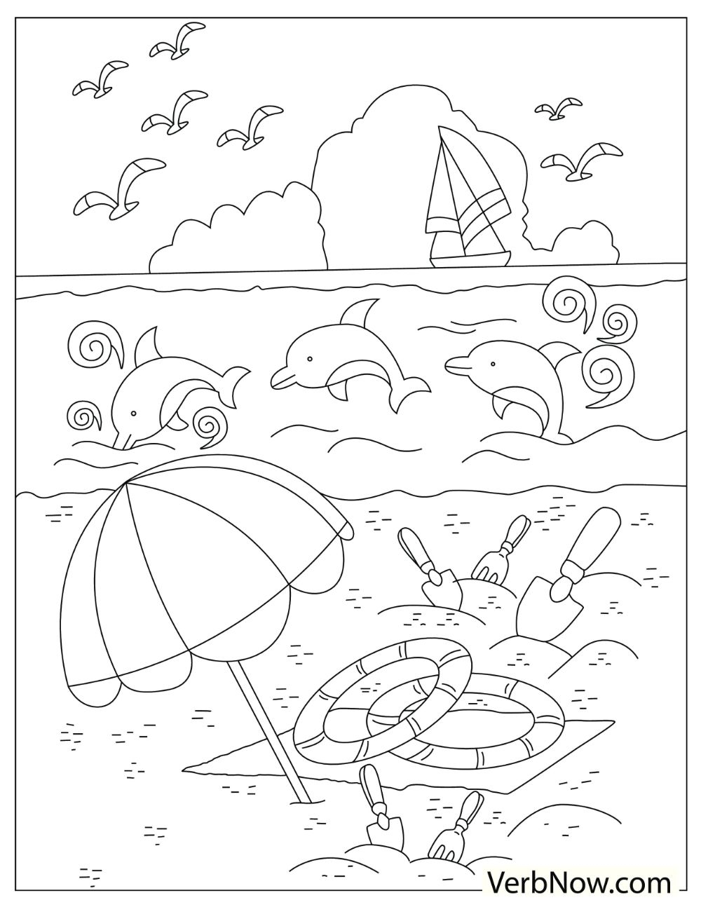 21 Free Beach Coloring Pages For Download Printable PDF 21 Free Beach Coloring Pages For Download Printable PDF