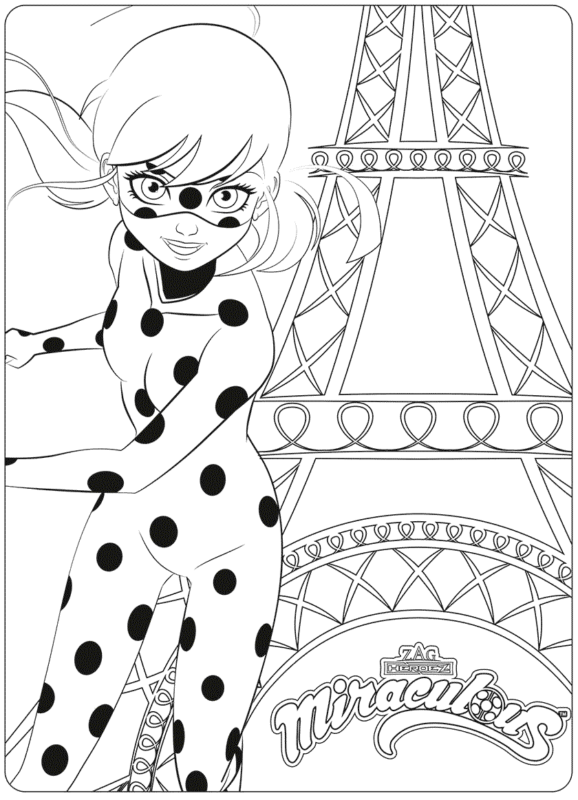 ladybug cat noir coloring pages