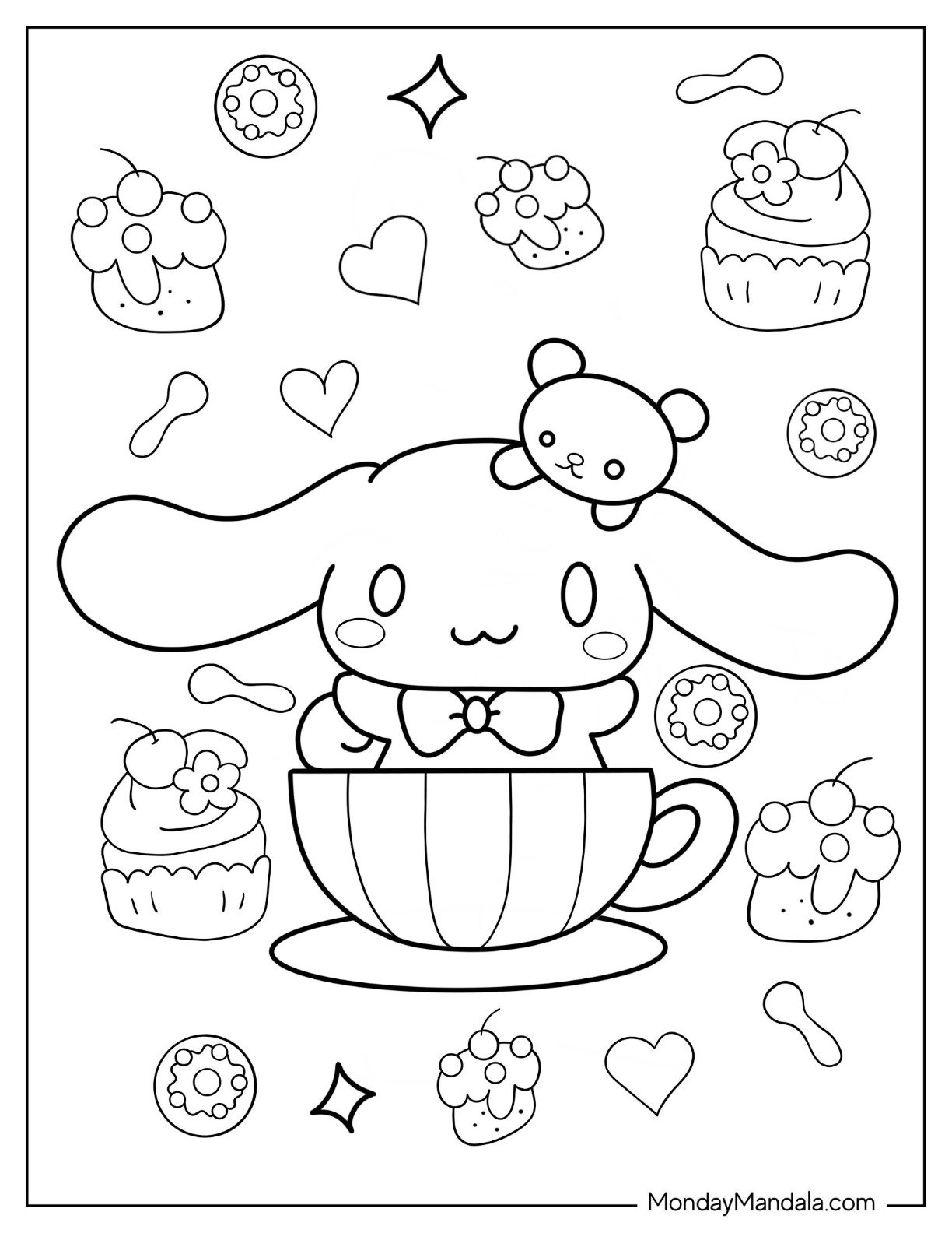 22 Cinnamoroll Coloring Pages Free PDF Printables  22 Cinnamoroll Coloring Pages Free PDF Printables
