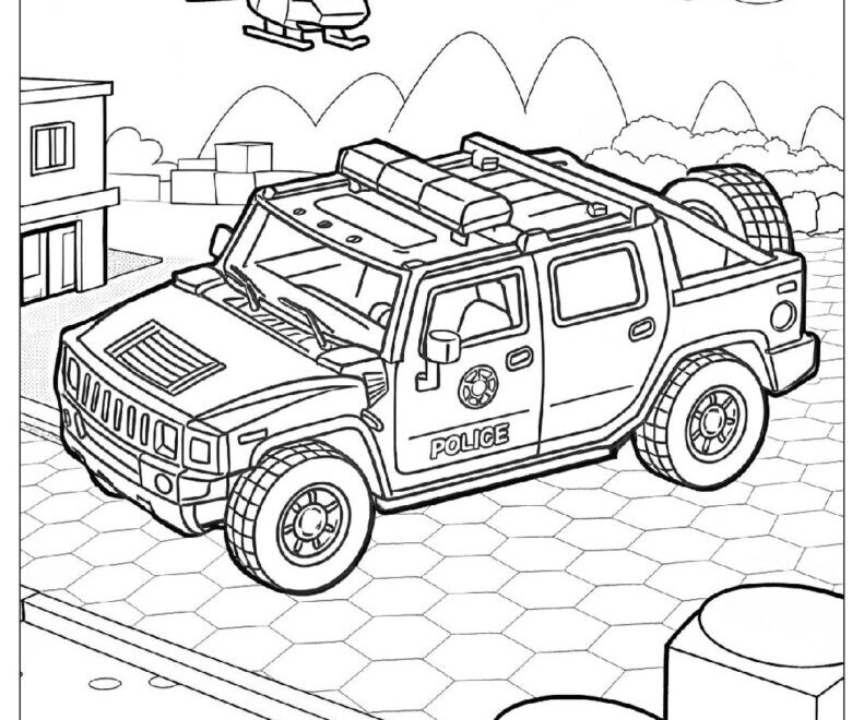22 Police Car Coloring Pages Free PDF To Print Woo Coloring