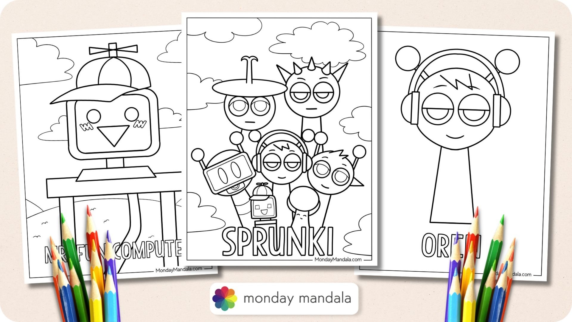 sprunki coloring pages printable sprunki coloring pages printable