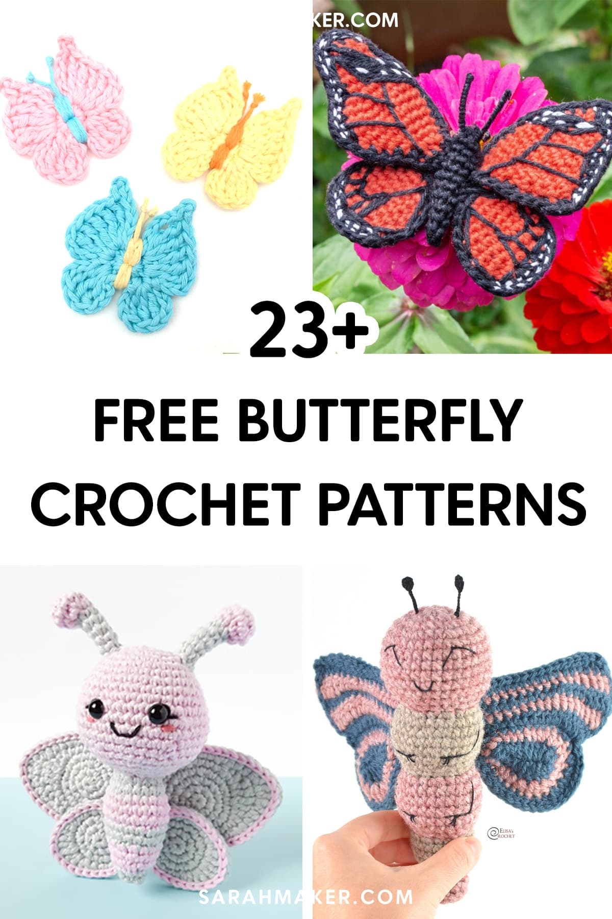 23 Free Crochet Butterfly Patterns Sarah Maker 23 Free Crochet Butterfly Patterns Sarah Maker