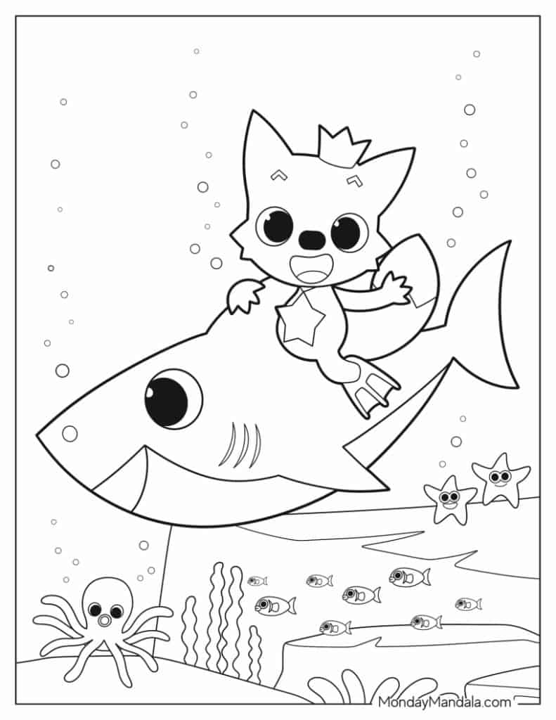 baby shark printable coloring pages