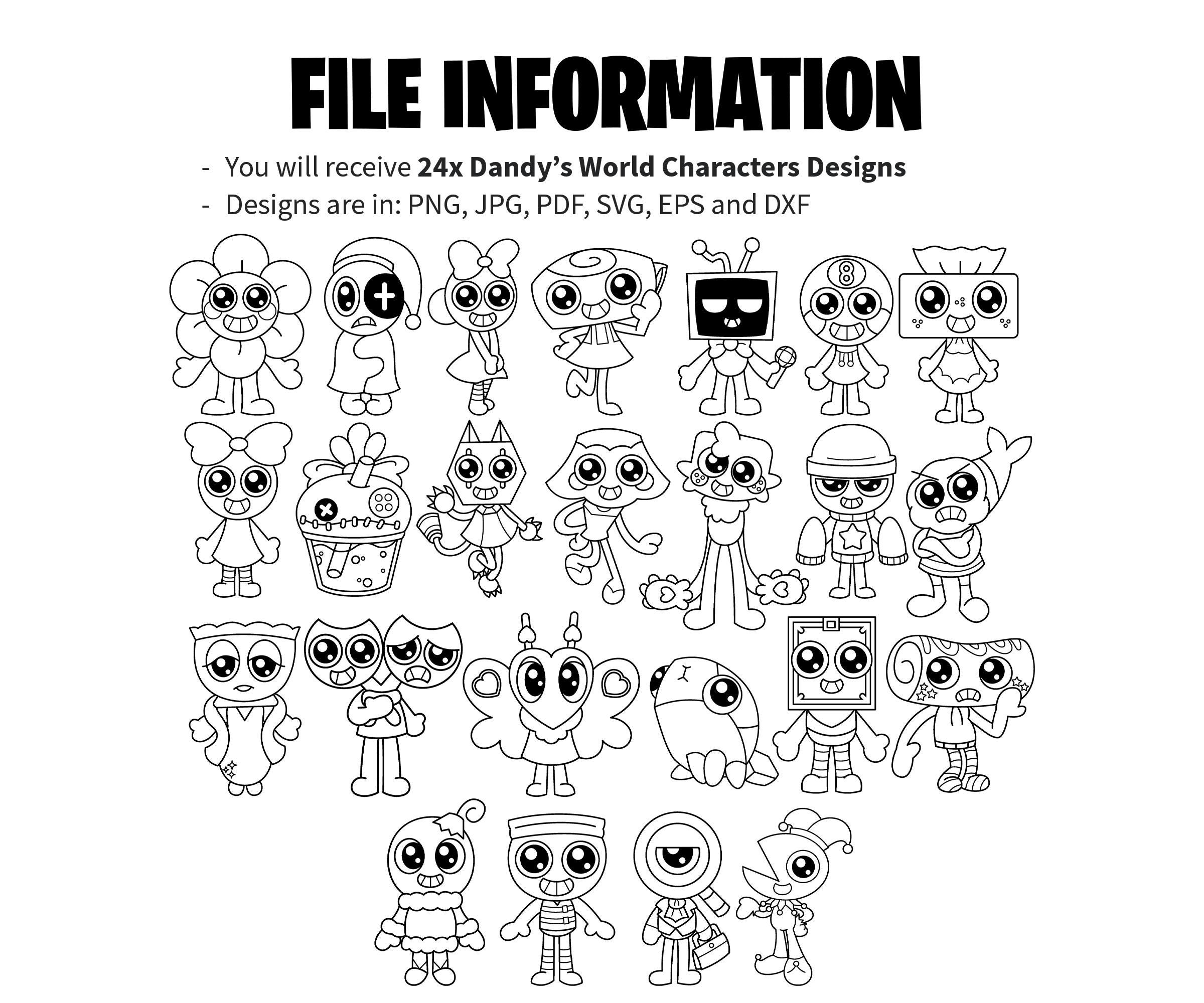 dandys world coloring pages