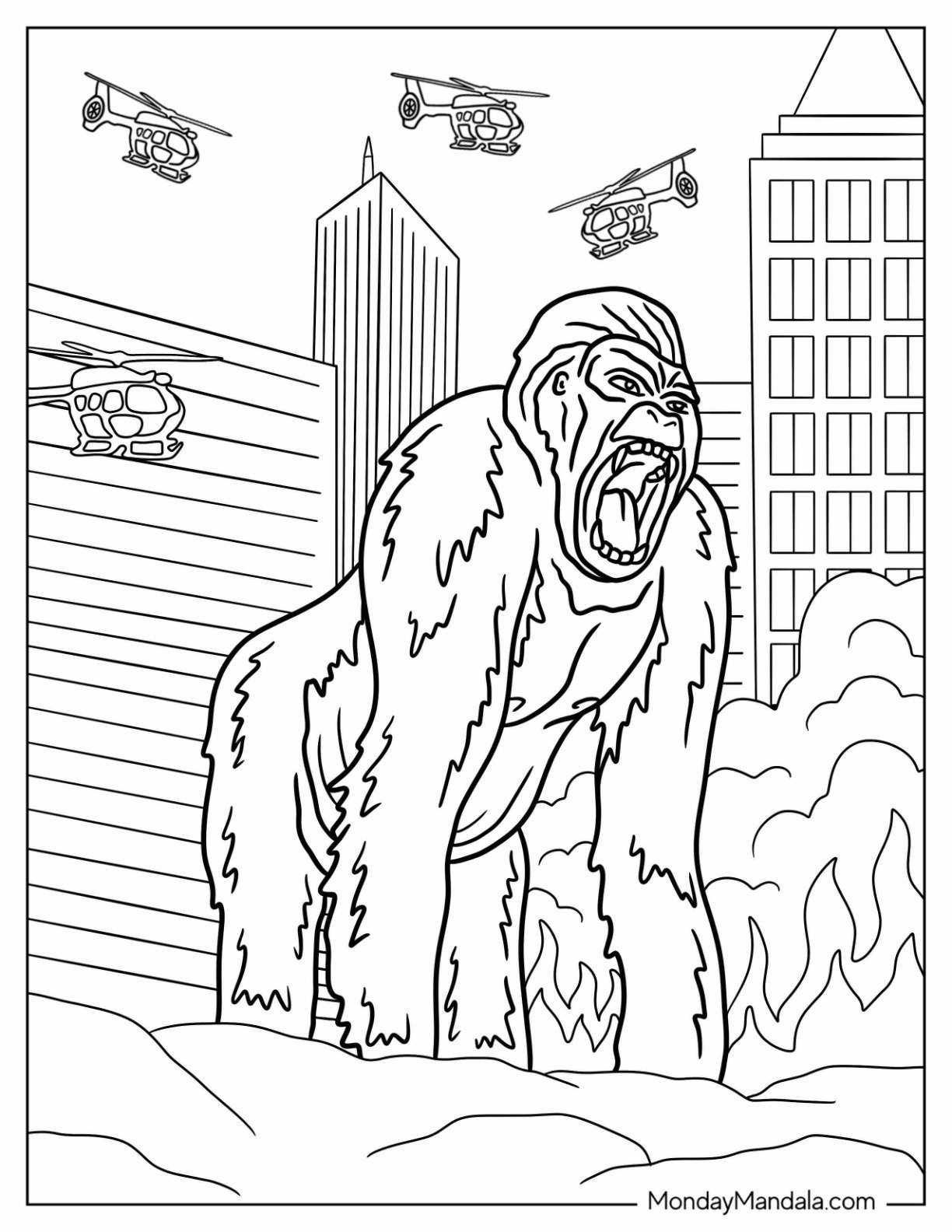 24 King Kong Coloring Pages Free PDF Printables 