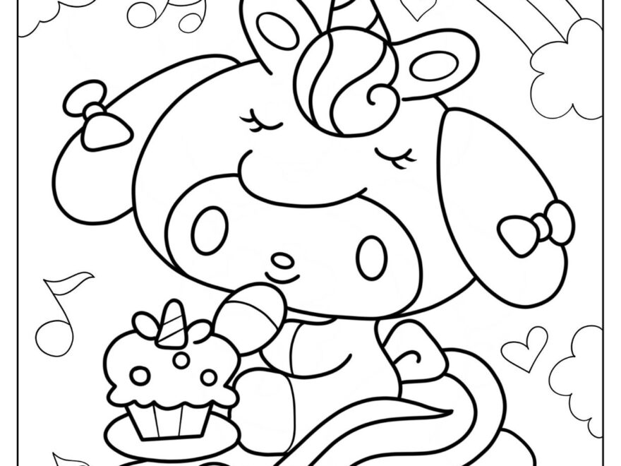 24 My Melody Coloring Pages Free PDF Printables