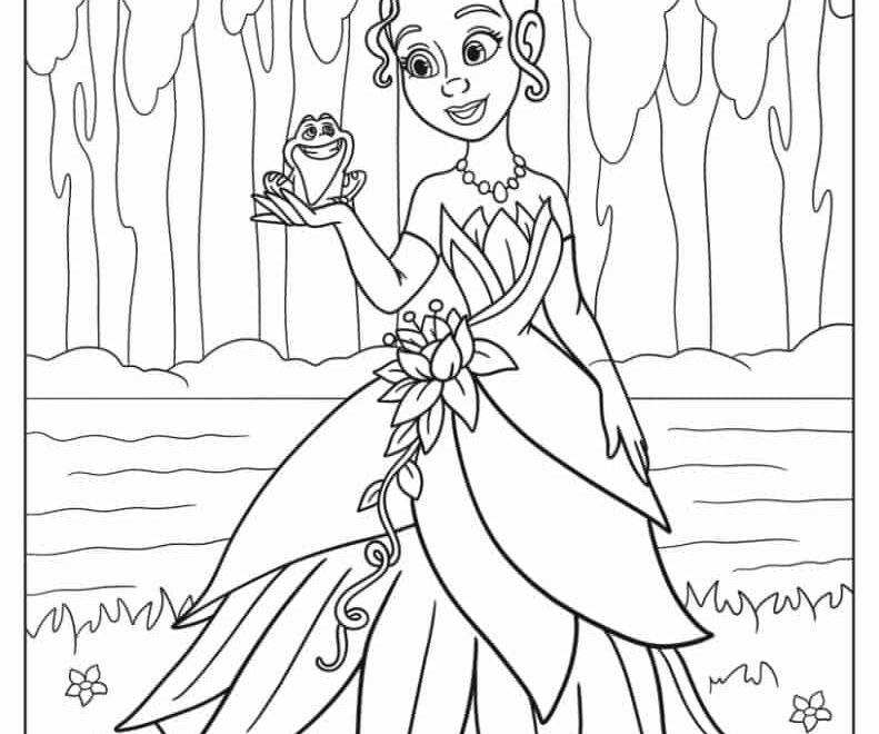 24 Princess The Frog Coloring Pages Free PDF Printables