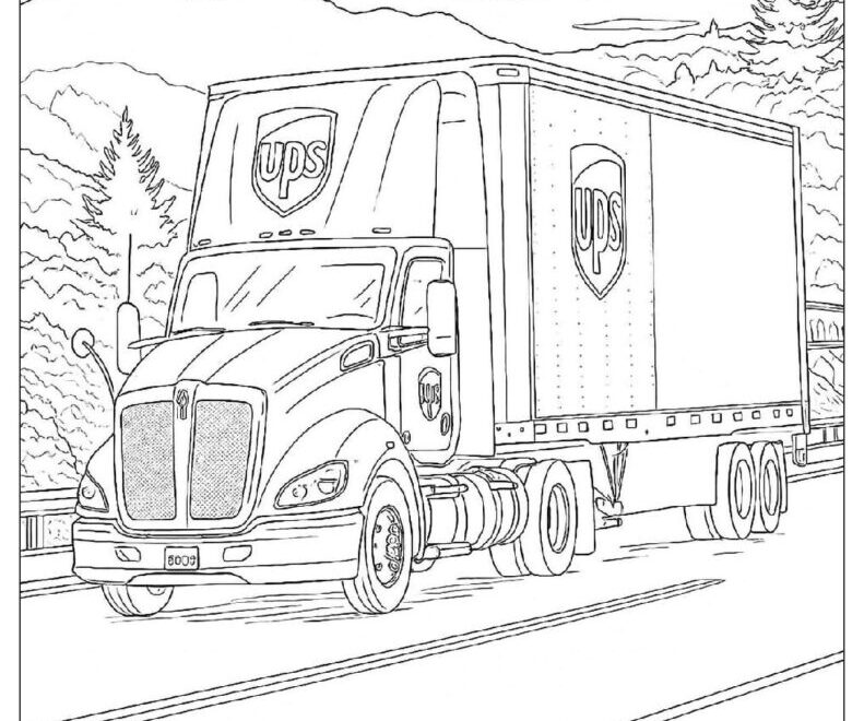 24 Truck Coloring Pages Free PDF To Print Woo Coloring